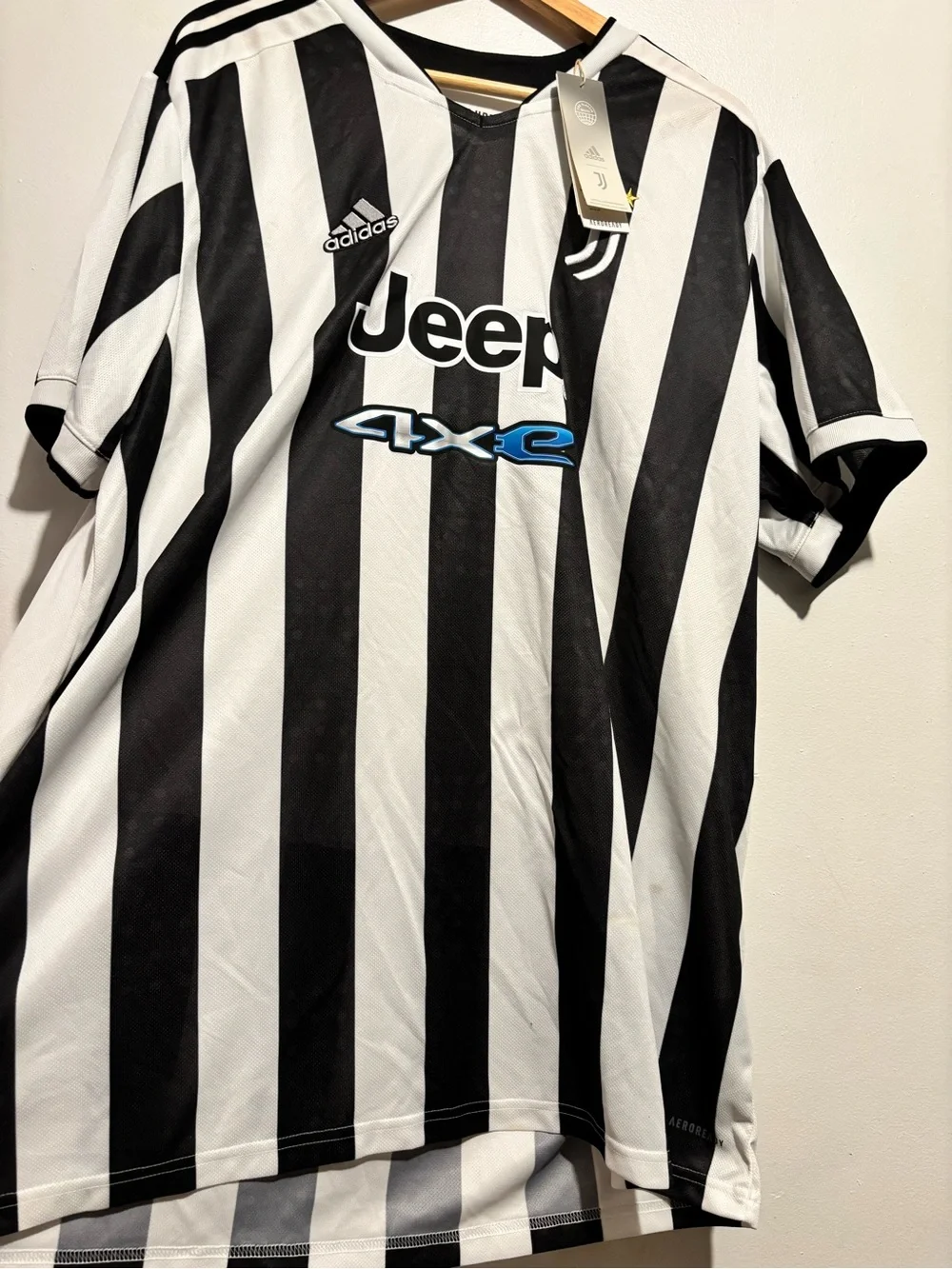 Adidas Juventus Men's Black & White Striped Jersey - Jeep 4x4